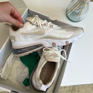 NWT Nike React Tan / White Sneaker